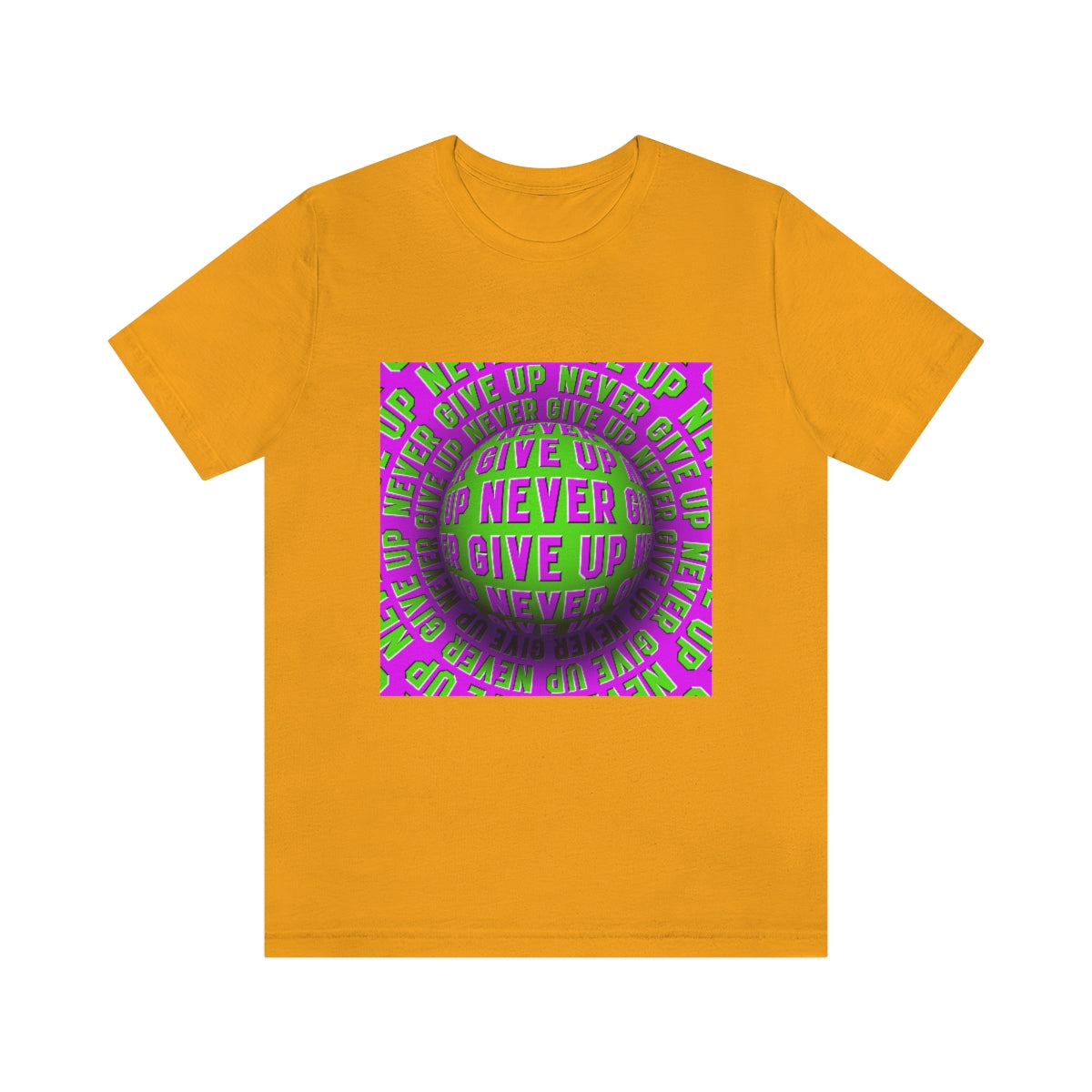 Unisex Jersey Short Sleeve Tee "Optical illusion Never give up"