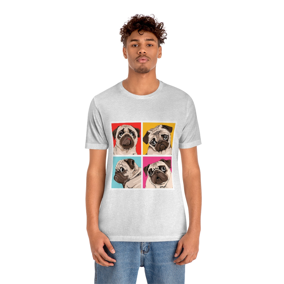 Unisex Jersey Short Sleeve Tee "Four Pugs"