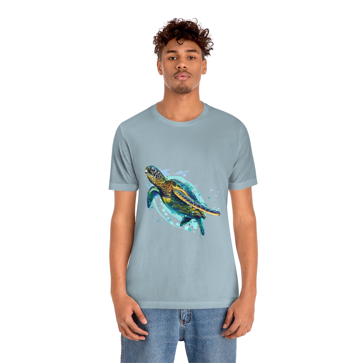 Unisex Jersey Short Sleeve Tee "Sea colorful turtle"