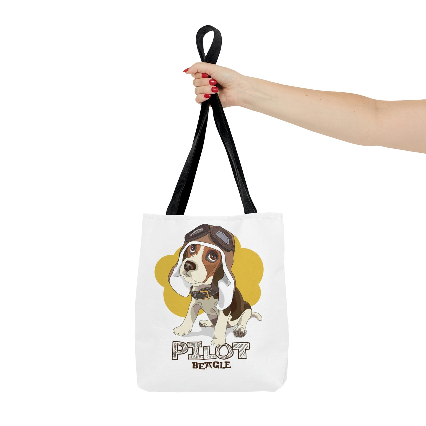 AOP Tote Bag "Puppy Beagle pilot"