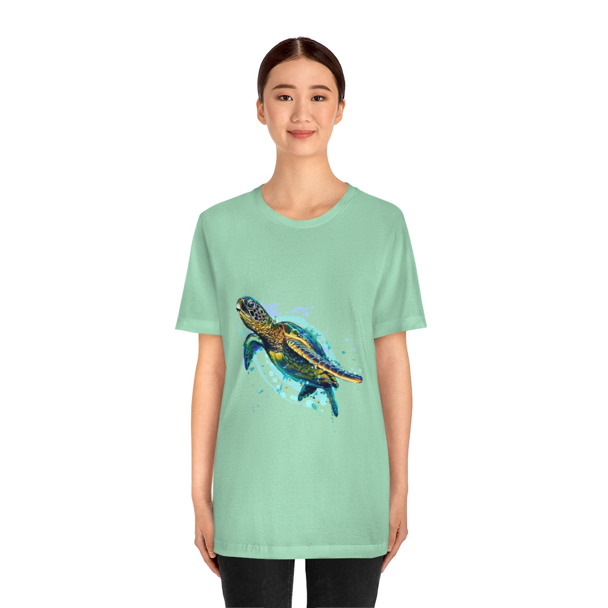 Unisex Jersey Short Sleeve Tee "Sea colorful turtle"