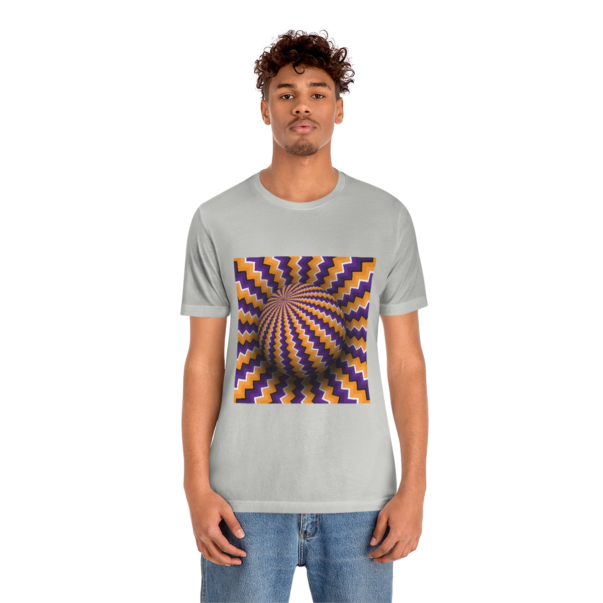 Unisex Jersey Short Sleeve Tee "Optical illusion Purple sphere"