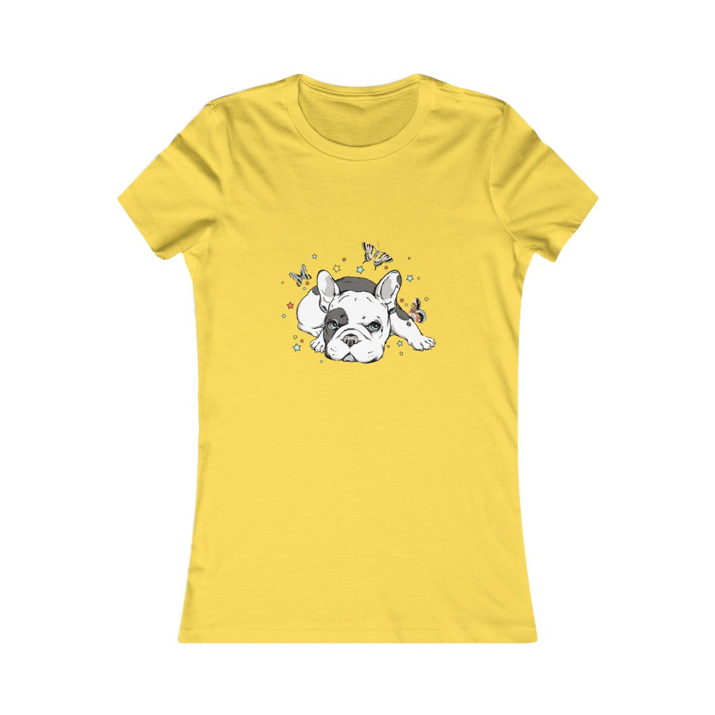 Women's Favorite Tee "French bulldog with butterflies"