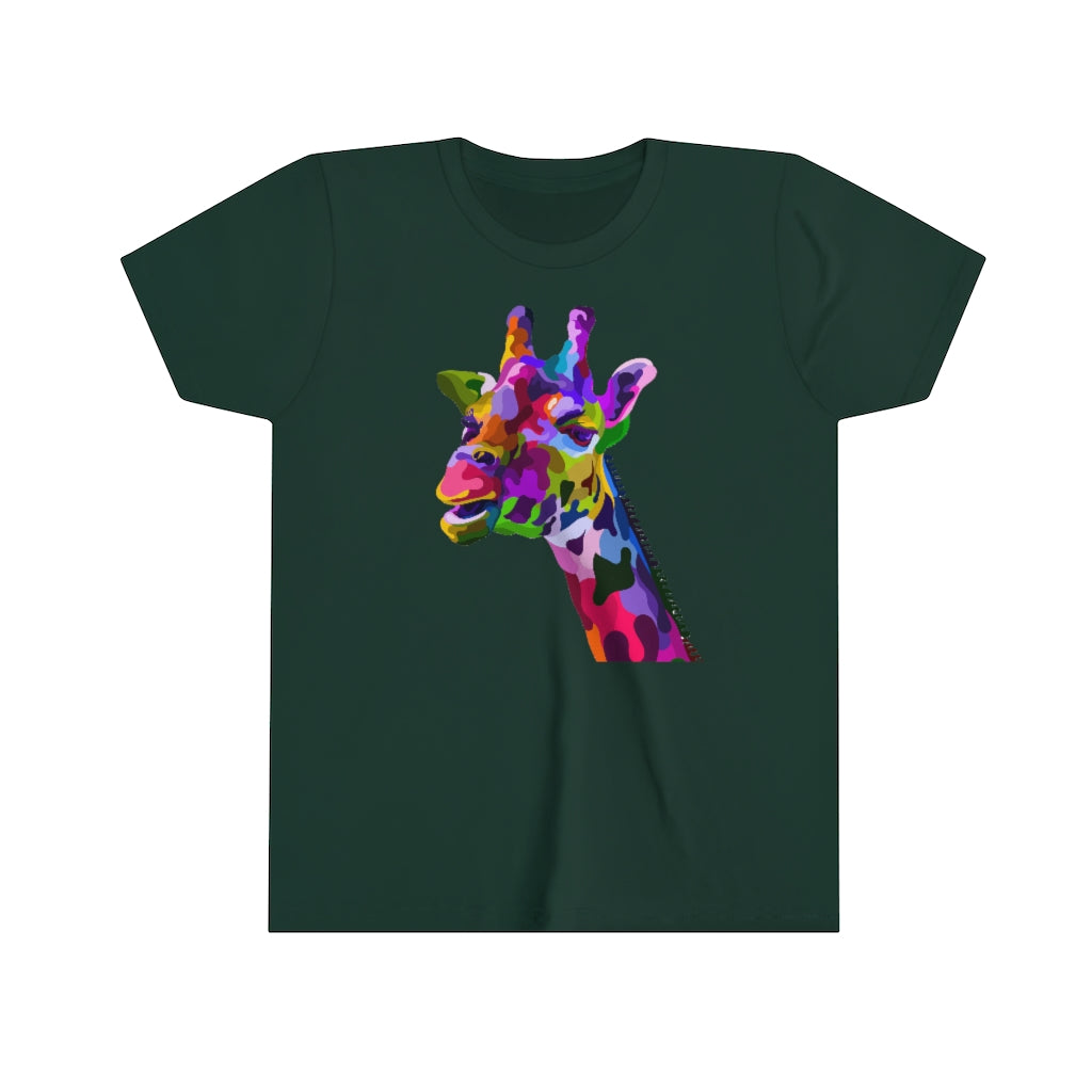 Youth Short Sleeve Tee "Abstract colorful geraffe"