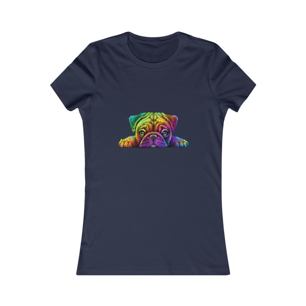 Women's Favorite Tee "Colorful neon Pug"
