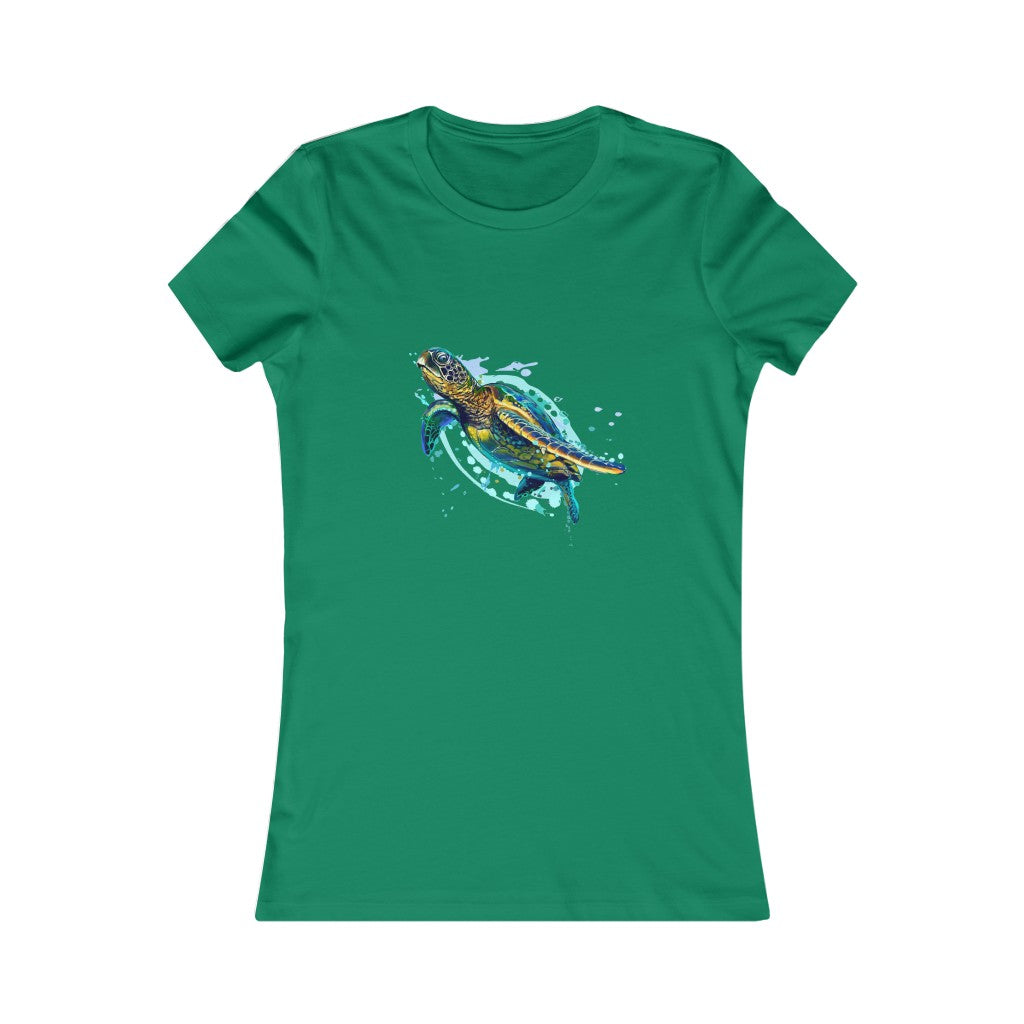 Women's Favorite Tee "Sea colorful turtle"