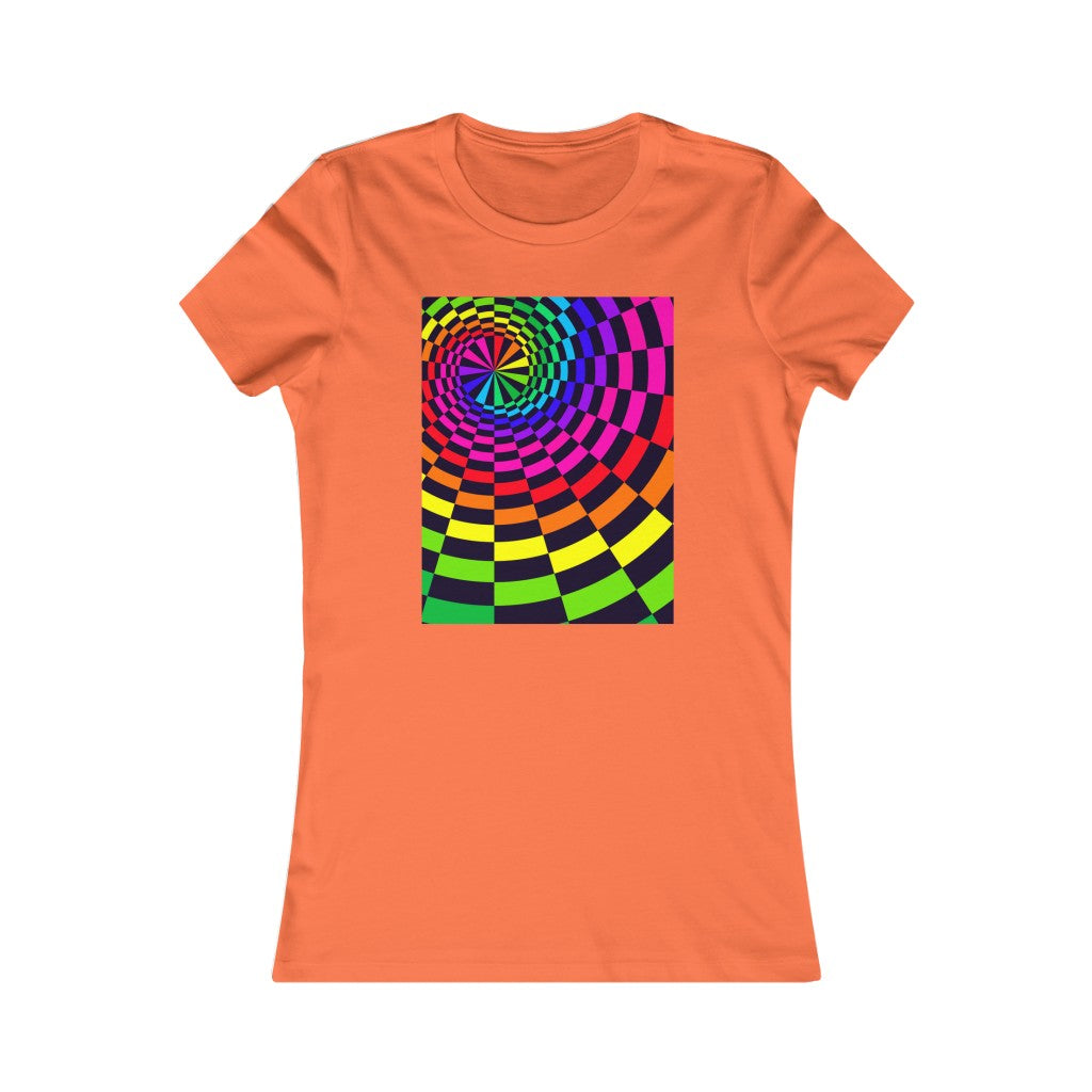 Women's Favorite Tee "Optical illusion Black Spirals of the Rectangles"