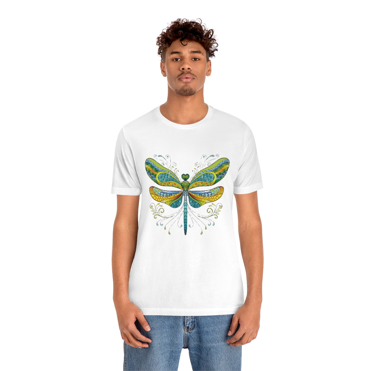 Unisex Jersey Short Sleeve Tee "Colorful dragonfly ornament"