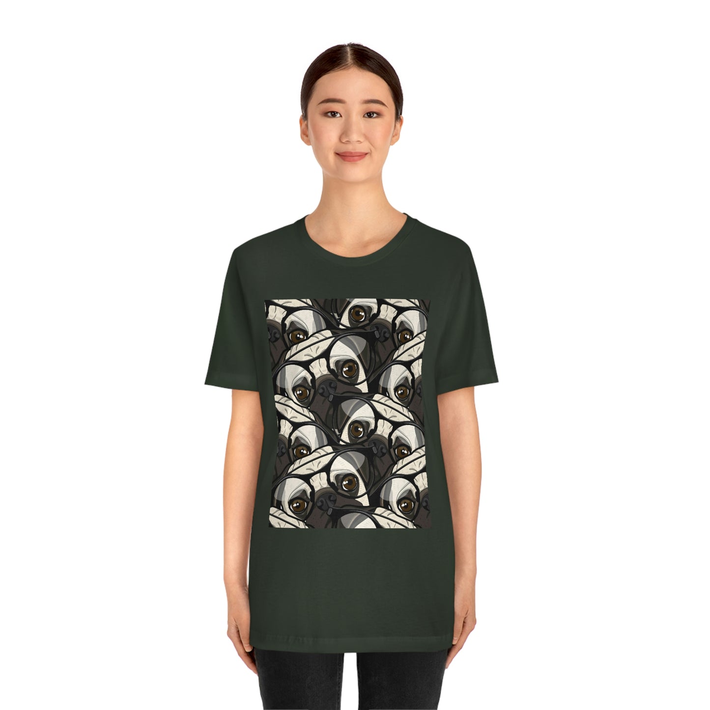 Unisex Jersey Short Sleeve Tee "Pugs pattern"