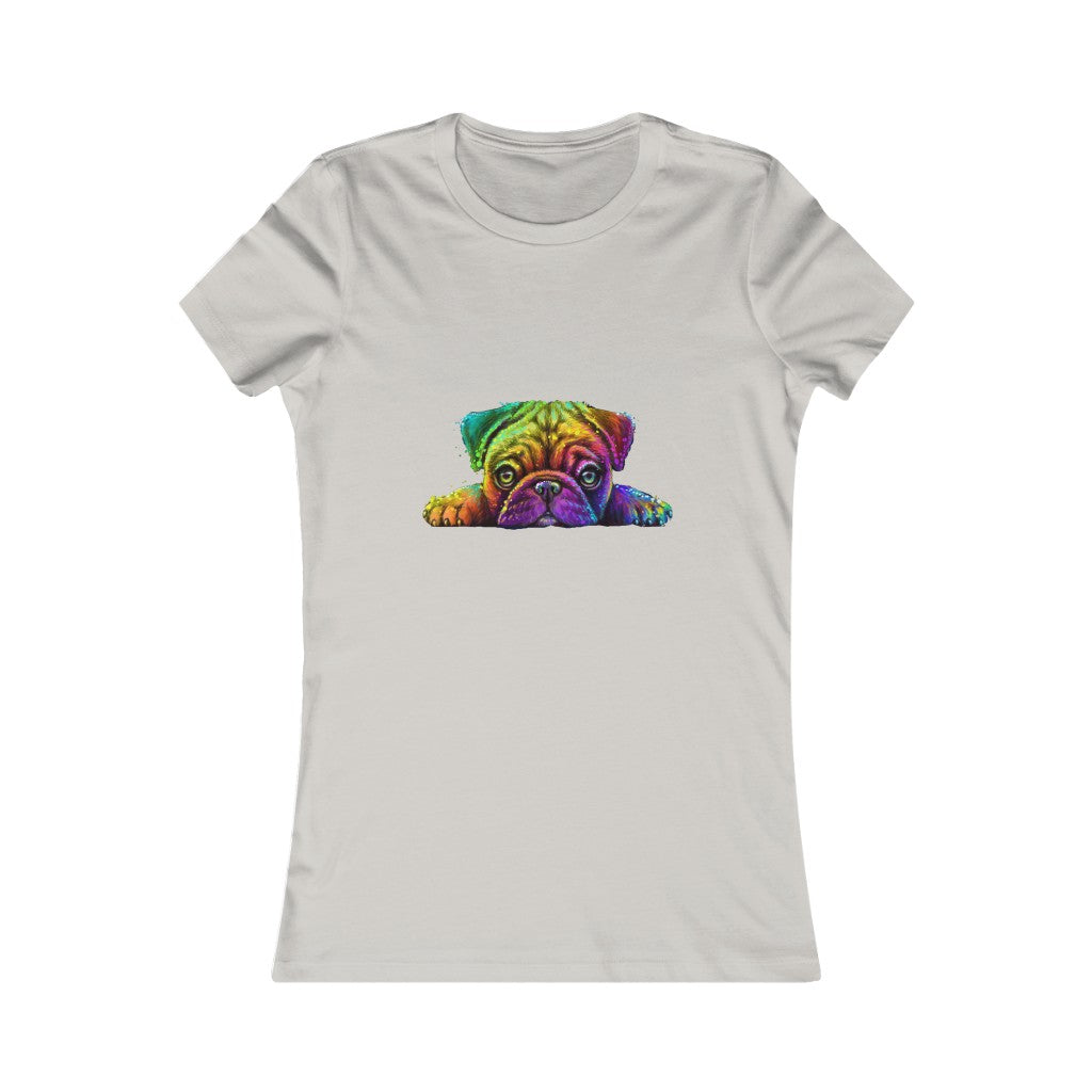 Women's Favorite Tee "Colorful neon Pug"