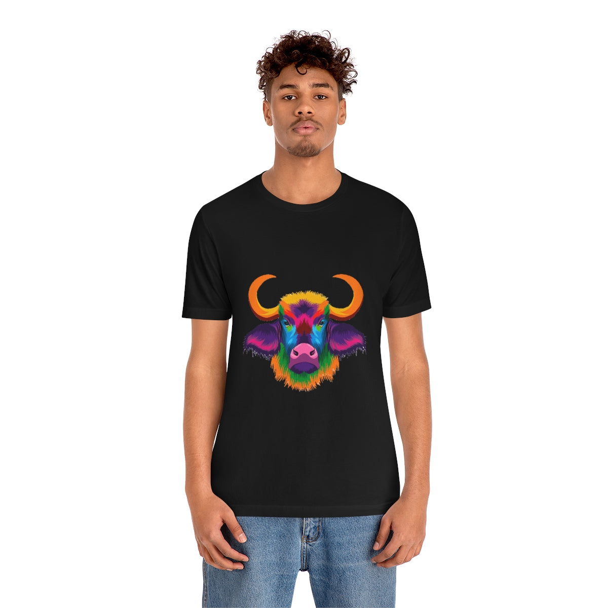 Unisex Jersey Short Sleeve Tee "Abstract colorful bison"