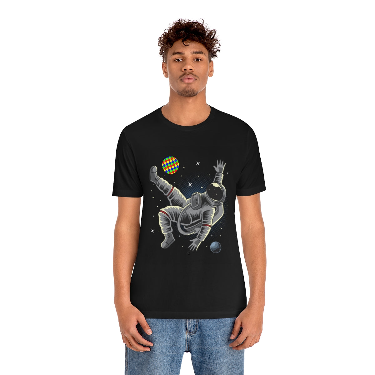 Unisex Jersey Short Sleeve Tee "Astronaut is a soccer player"