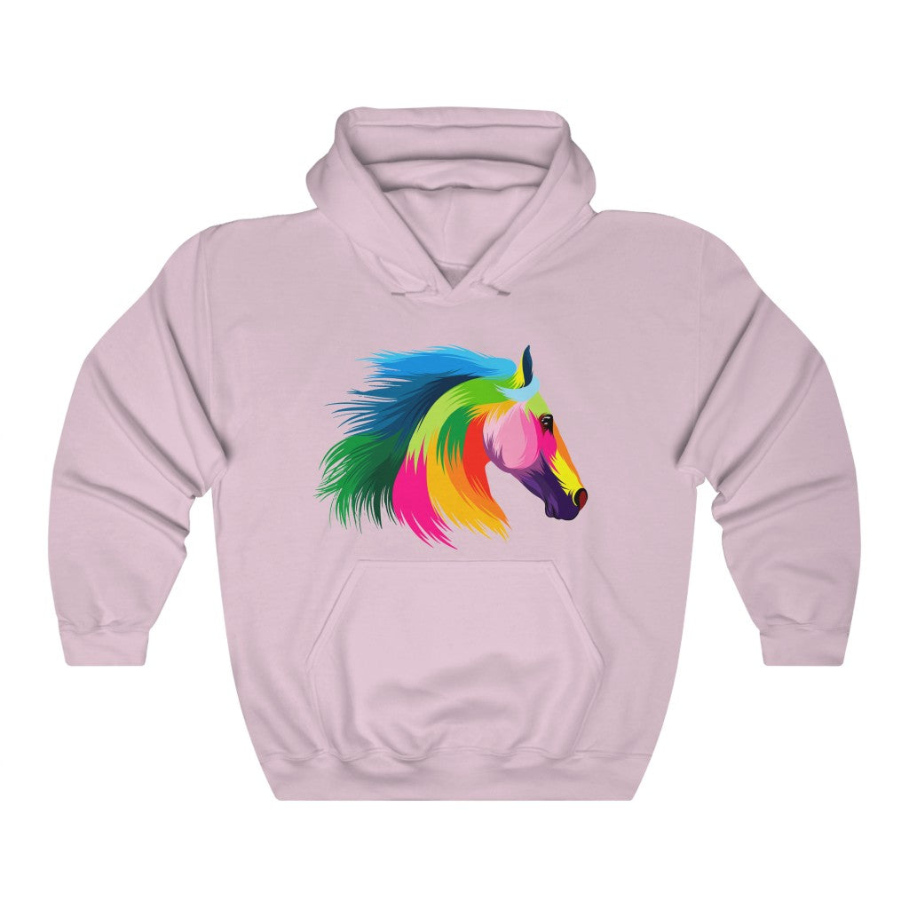 Unisex Heavy Blend™ Hooded Sweatshirt "Abstract colorful horse"