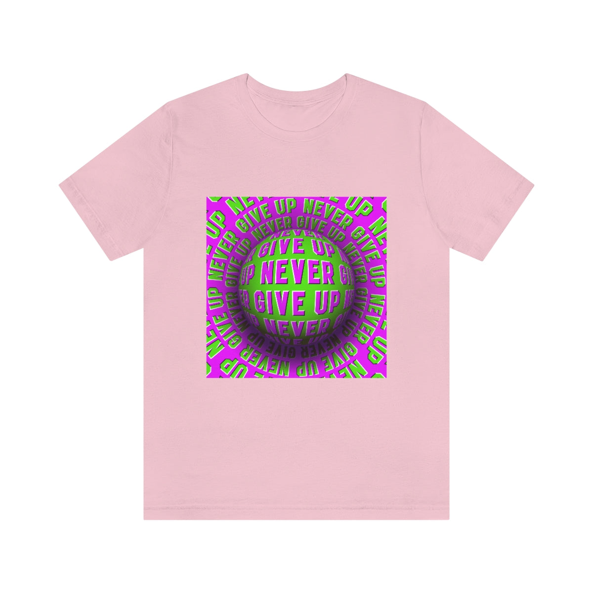 Unisex Jersey Short Sleeve Tee "Optical illusion Never give up"