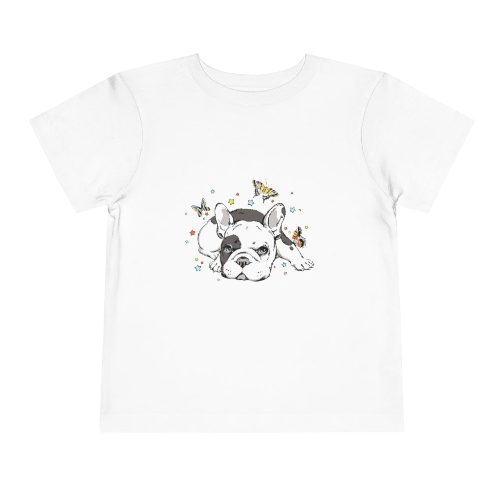 Kids Short Sleeve Tee "French bulldog with butterflies"