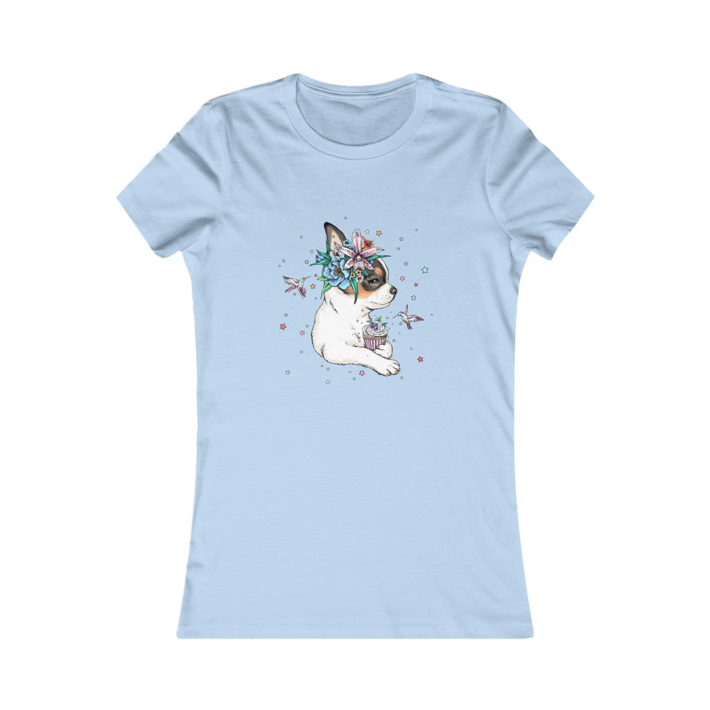 Women's Favorite Tee "Chihuahua puppy & cupcake"