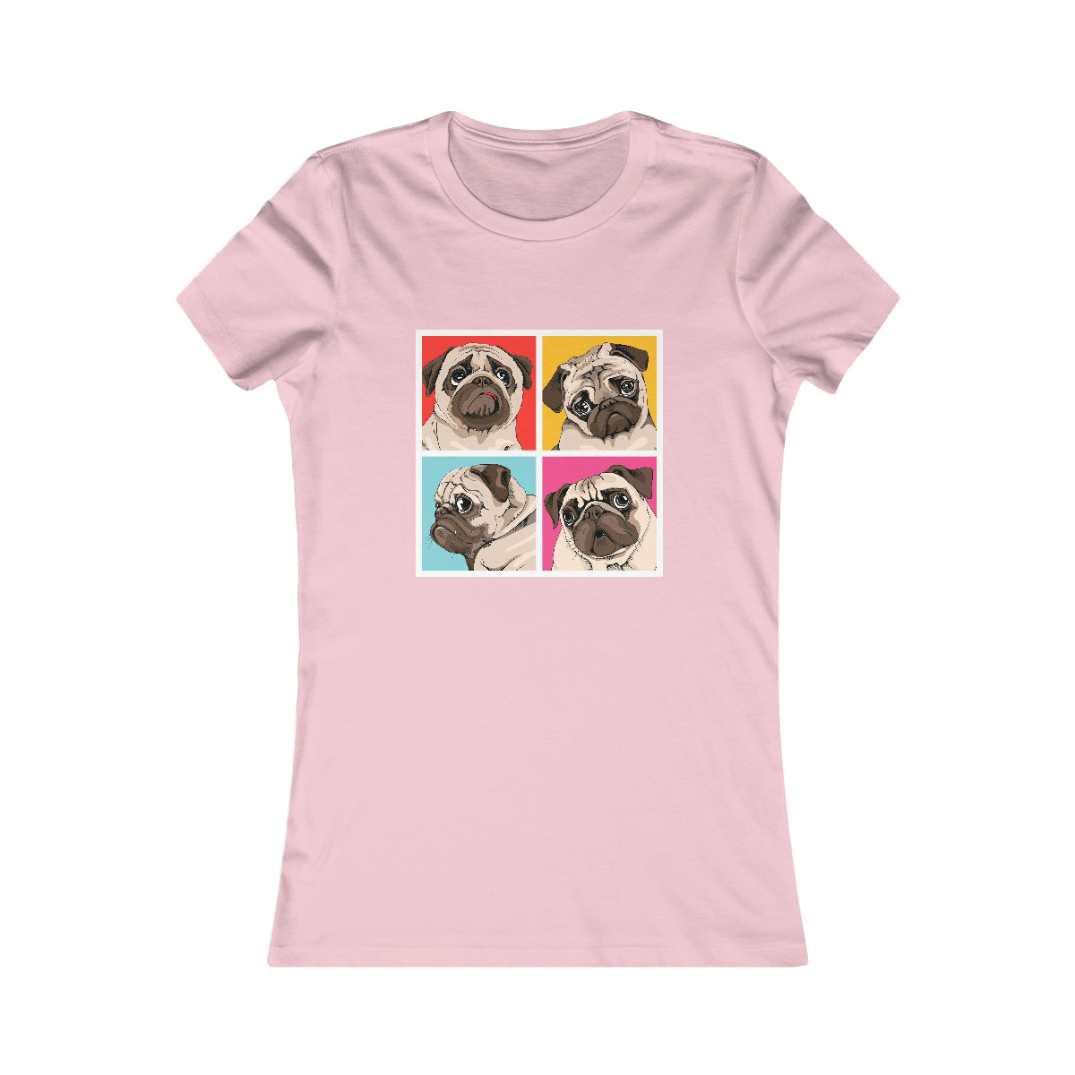 Women's Favorite Tee "Four Pugs"