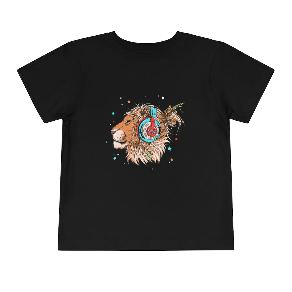 Kids Short Sleeve Tee "Lion & headphones"