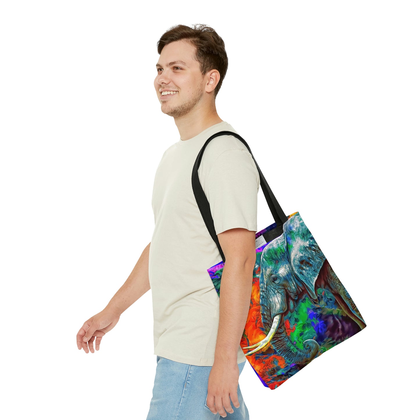 AOP Tote Bag "Elephant color art"