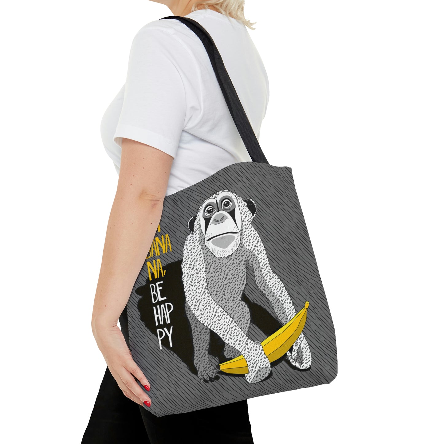 AOP Tote Bag "Monkey with a banana"