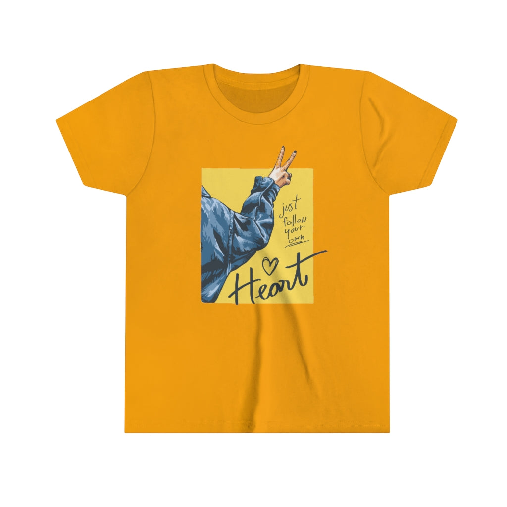 Youth Short Sleeve Tee "Follow your heart"