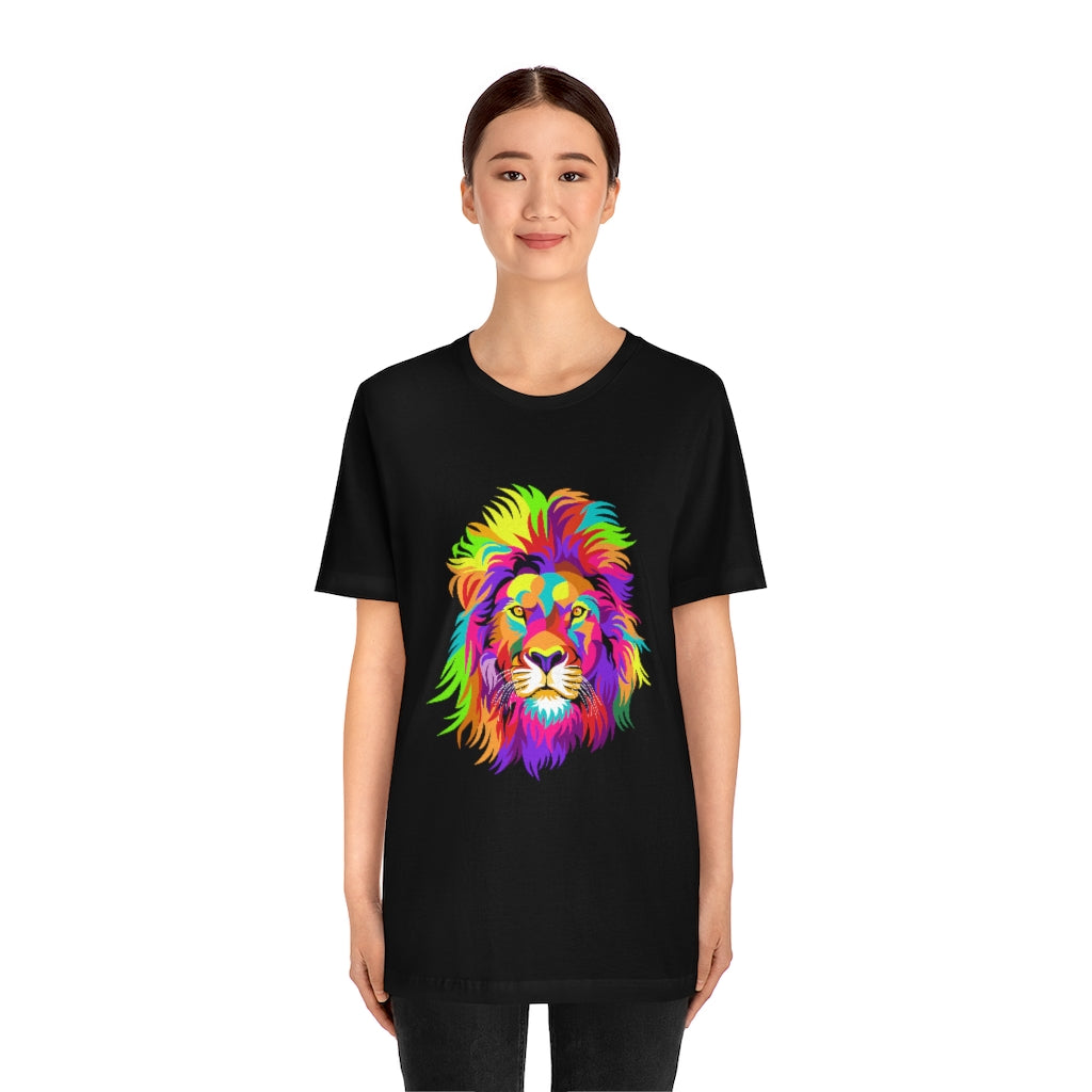 Unisex Jersey Short Sleeve Tee "Colourful lion"