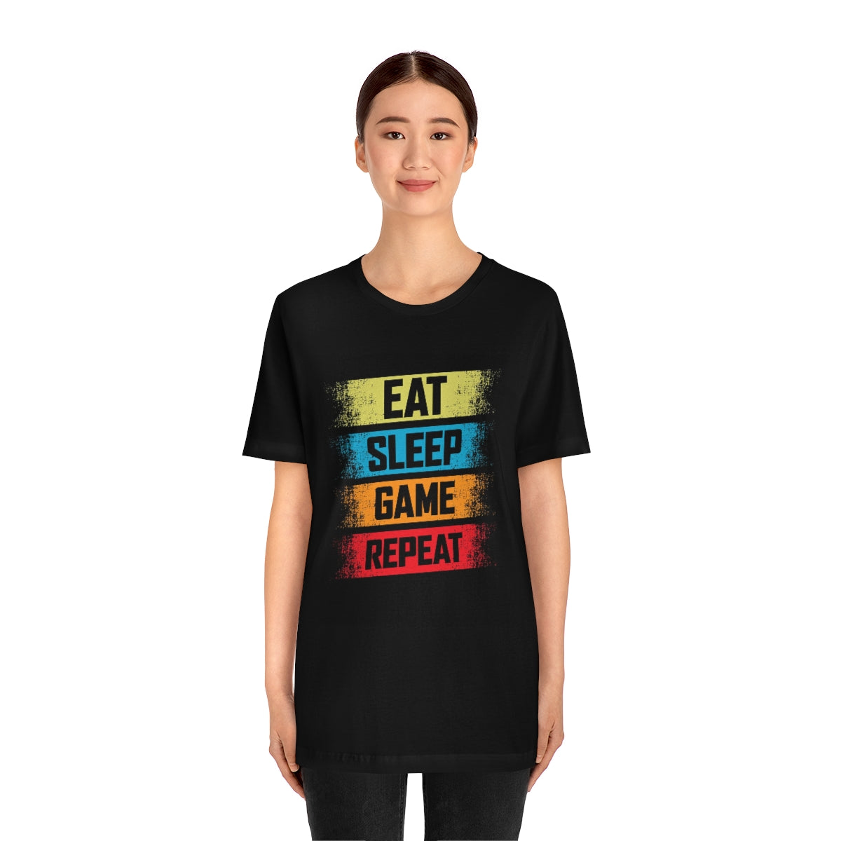 Unisex Jersey Short Sleeve Tee "Eat, sleep, game, repeat"