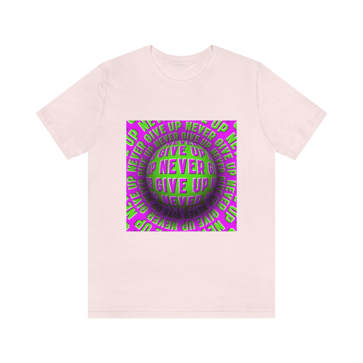 Unisex Jersey Short Sleeve Tee "Optical illusion Never give up"