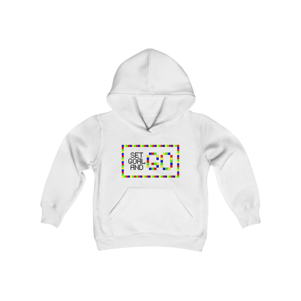 Youth Heavy Blend Hooded Sweatshirt "Set goal and GO"