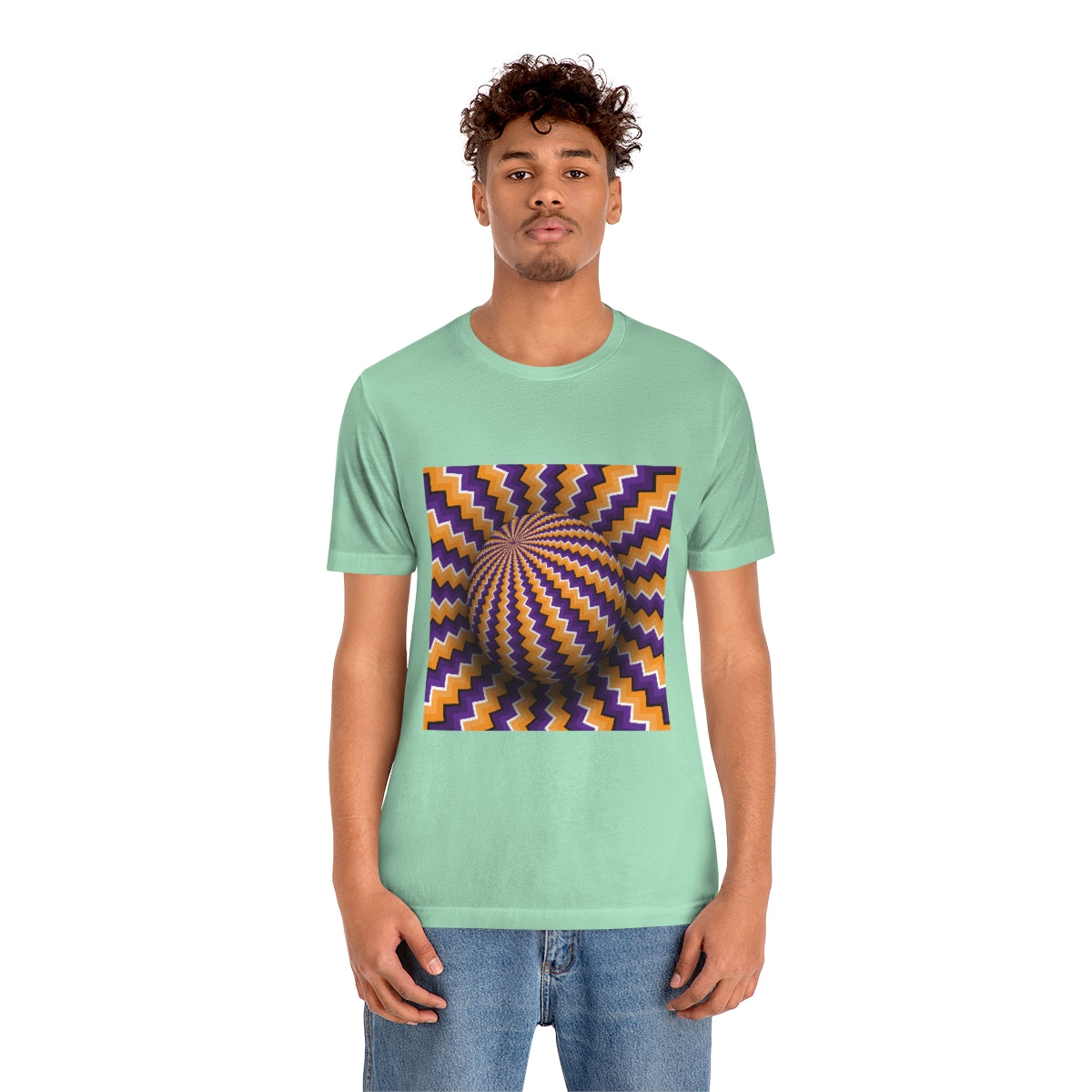 Unisex Jersey Short Sleeve Tee "Optical illusion Purple sphere"