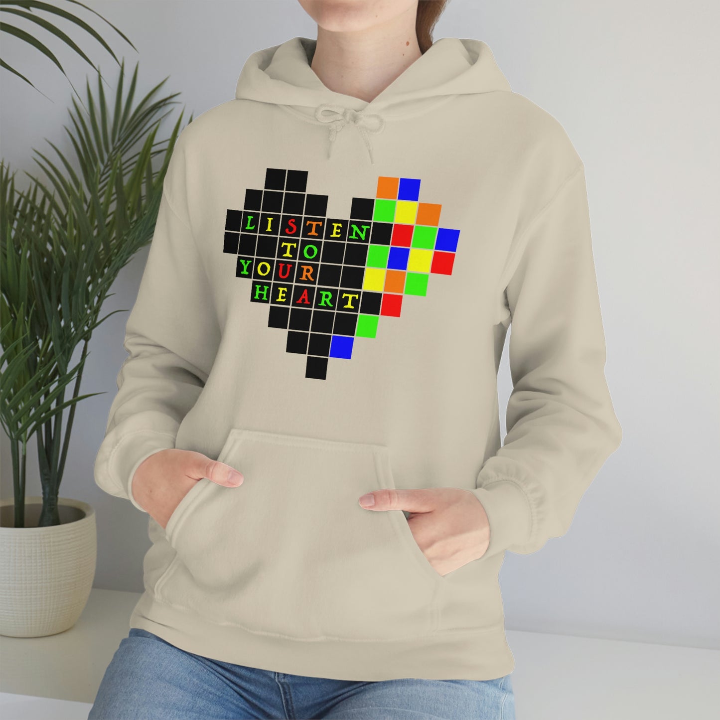 Unisex Heavy Blend™ Hooded Sweatshirt "Listen to your heart"