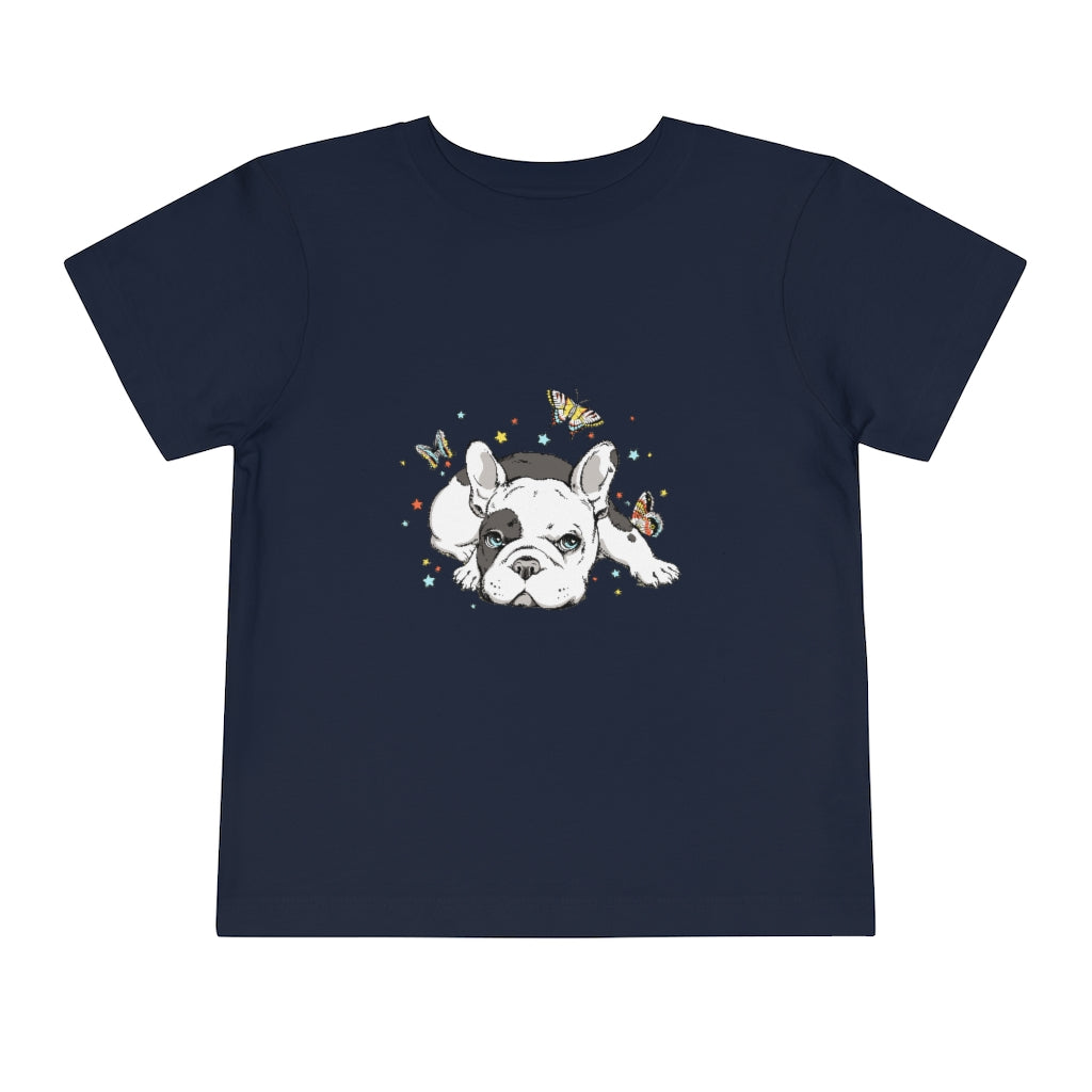Kids Short Sleeve Tee "French bulldog with butterflies"