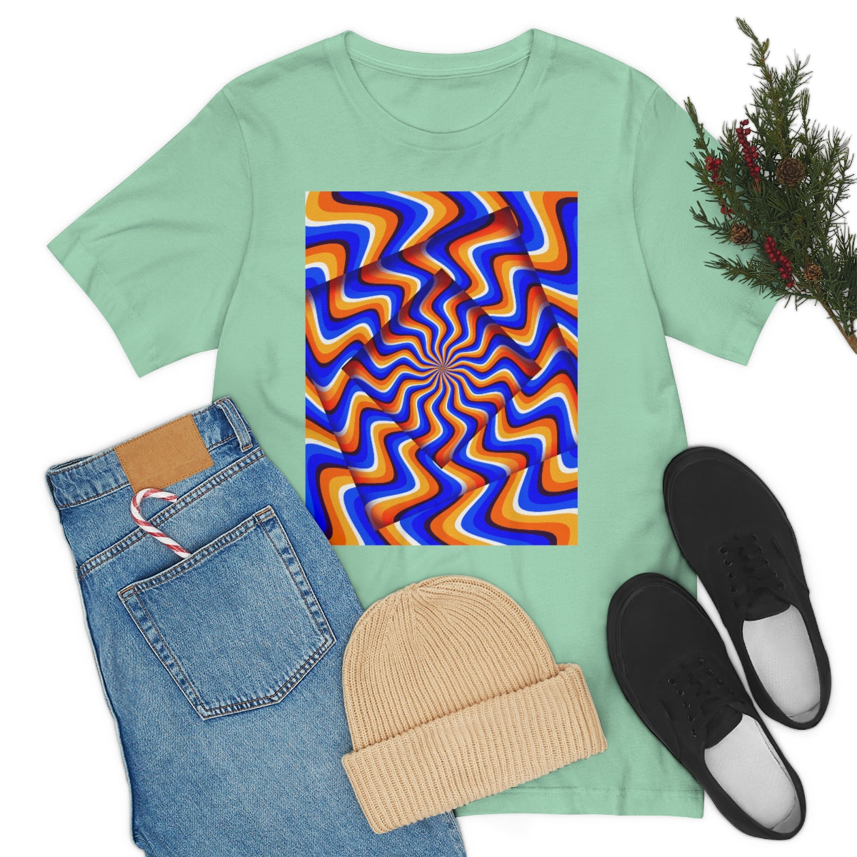 Unisex Jersey Short Sleeve Tee "Optical illusion Abstract turned frames"