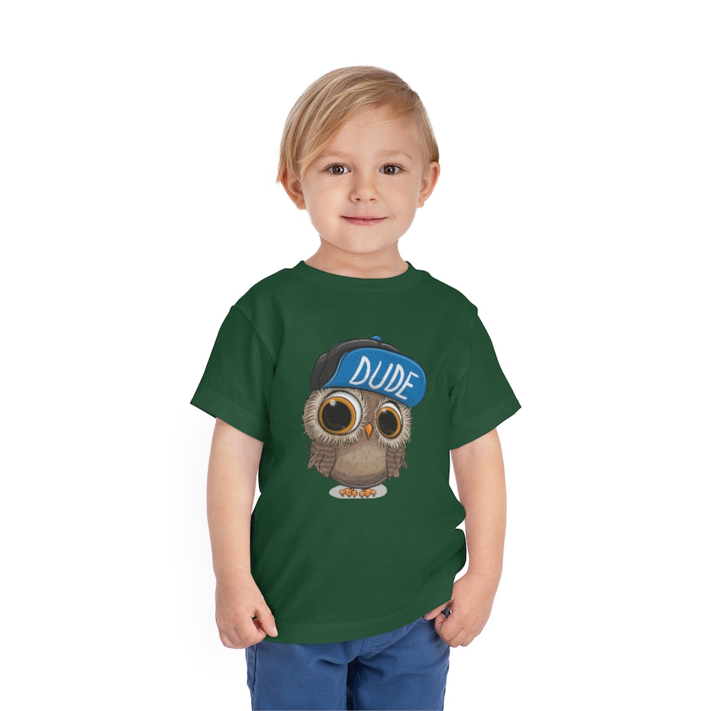 Kids Short Sleeve Tee "Cute Cartoon Owl in a cap "