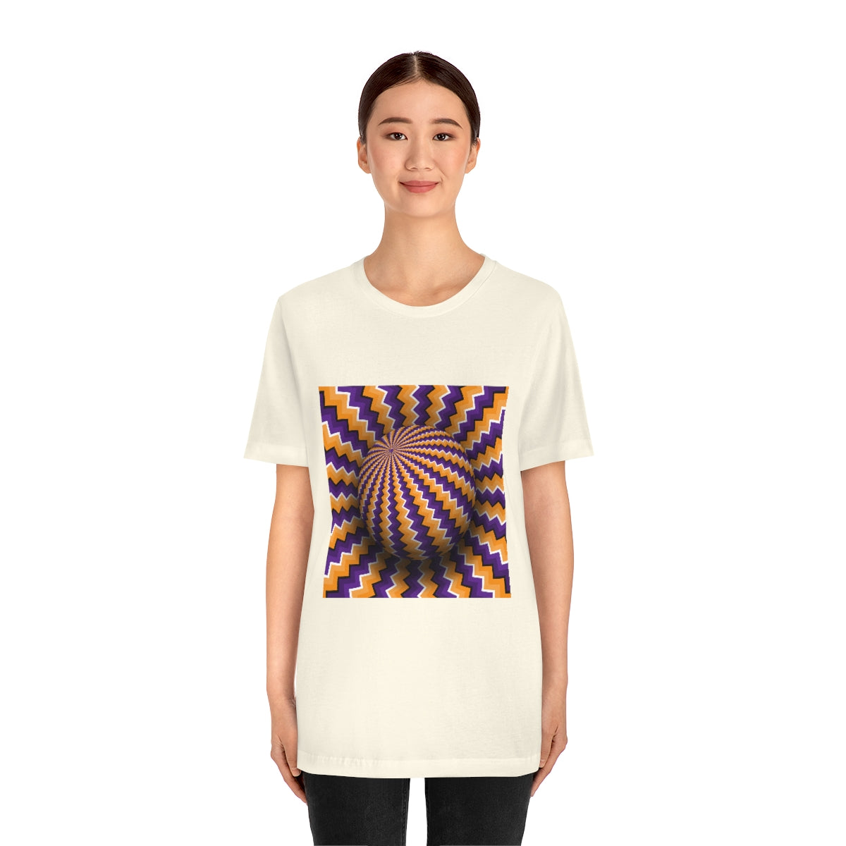 Unisex Jersey Short Sleeve Tee "Optical illusion Purple sphere"