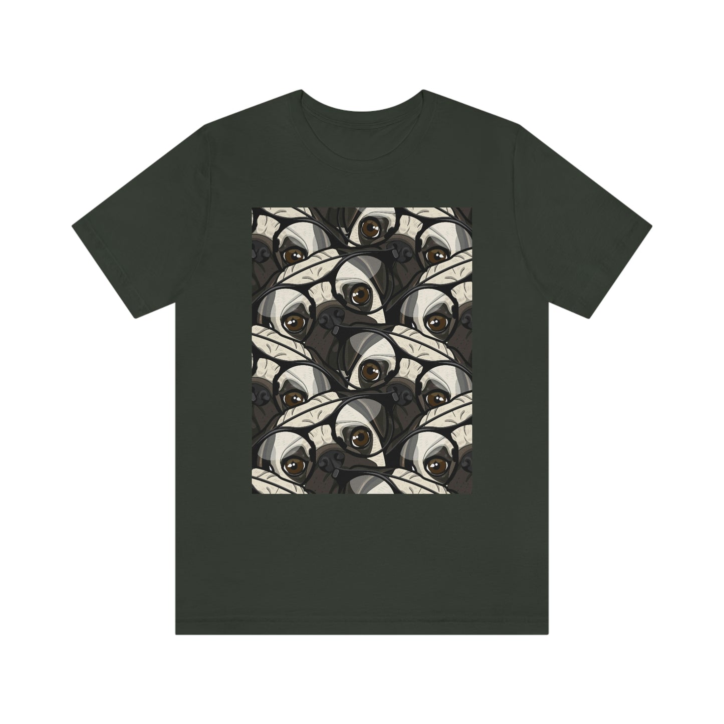 Unisex Jersey Short Sleeve Tee "Pugs pattern"