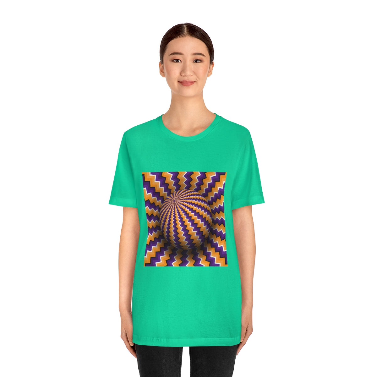 Unisex Jersey Short Sleeve Tee "Optical illusion Purple sphere"