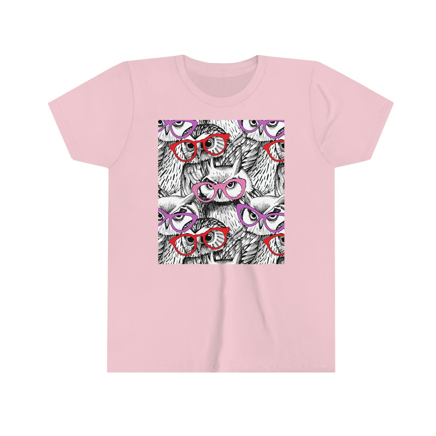Youth Short Sleeve Tee "Pattern with owls"
