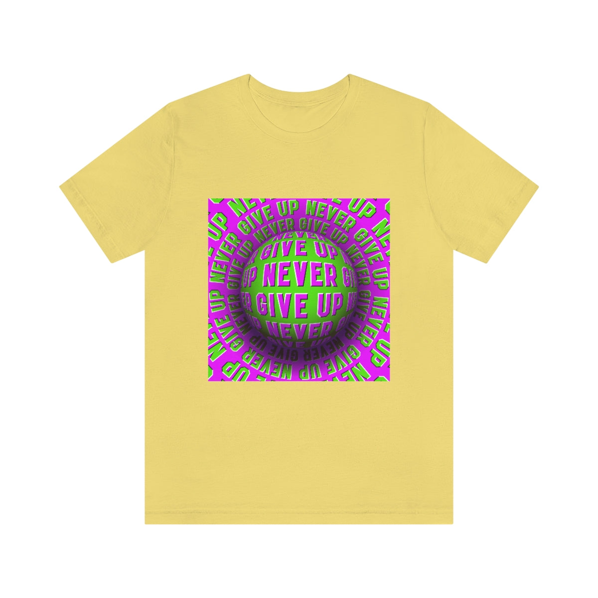 Unisex Jersey Short Sleeve Tee "Optical illusion Never give up"