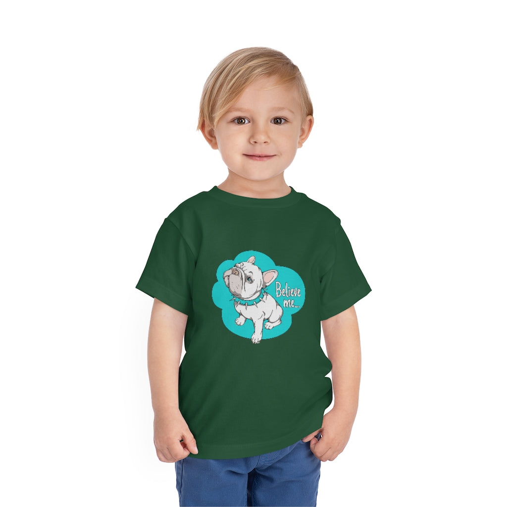 Kids Short Sleeve Tee "French bulldog believe me…"