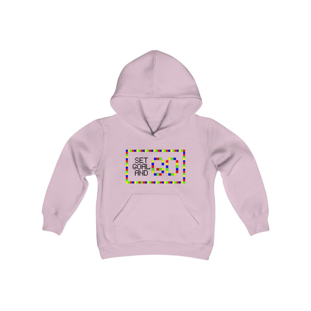 Youth Heavy Blend Hooded Sweatshirt "Set goal and GO"