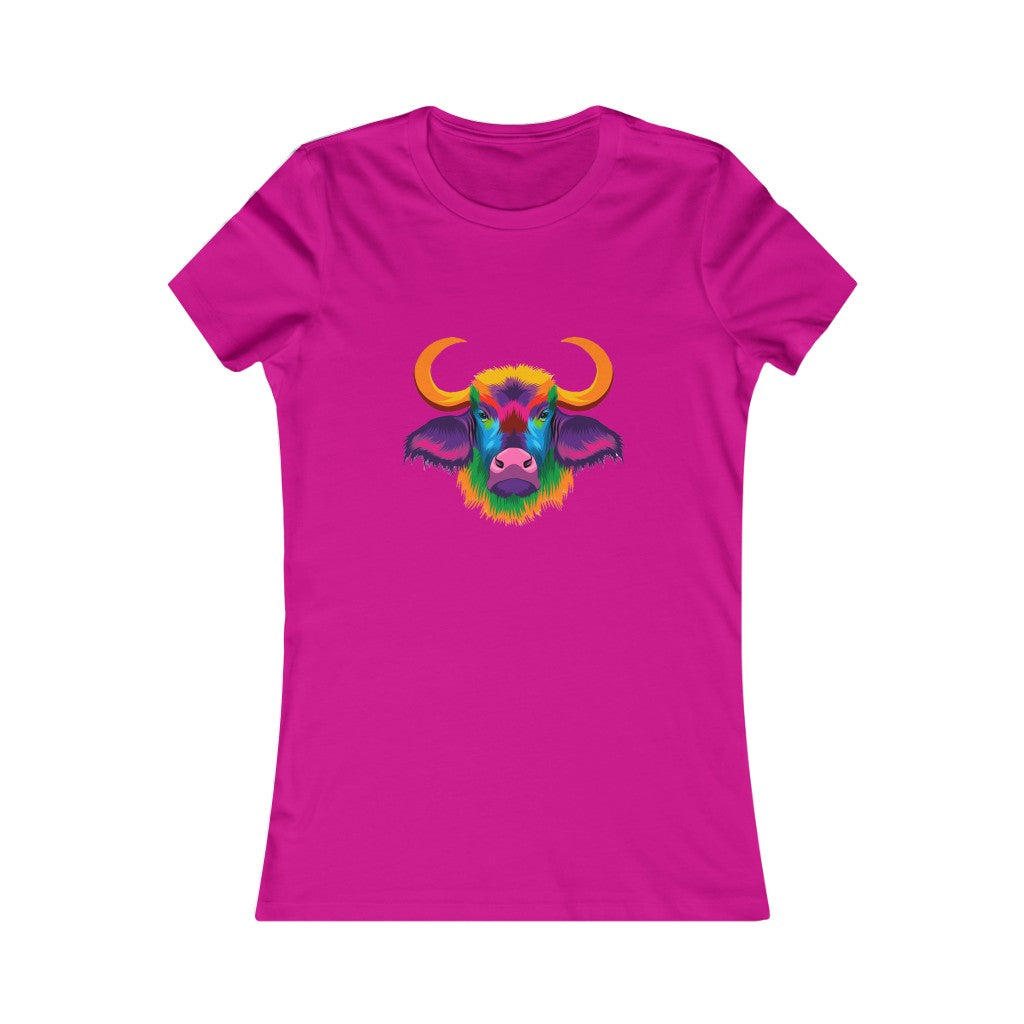 Women's Favorite Tee "Abstract colorful bison"