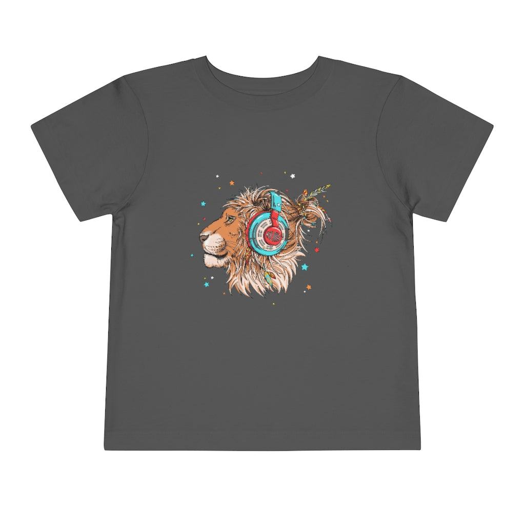Kids Short Sleeve Tee "Lion & headphones"