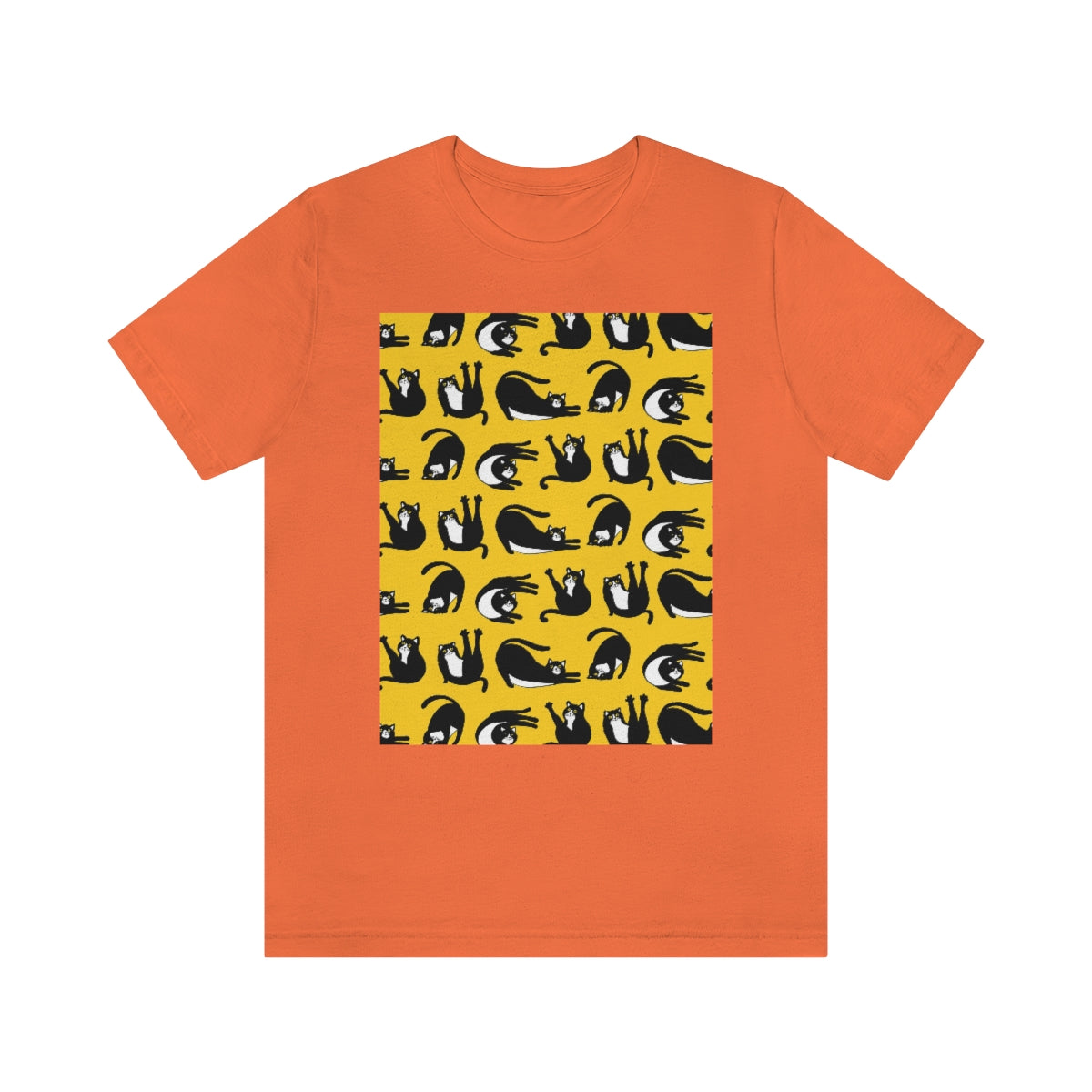 Unisex Jersey Short Sleeve Tee "Cats on yellow"