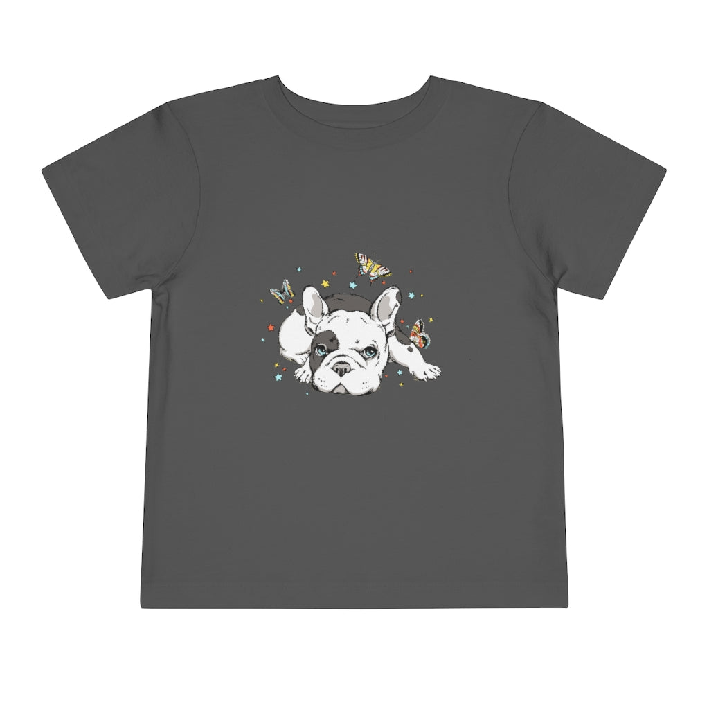 Kids Short Sleeve Tee "French bulldog with butterflies"