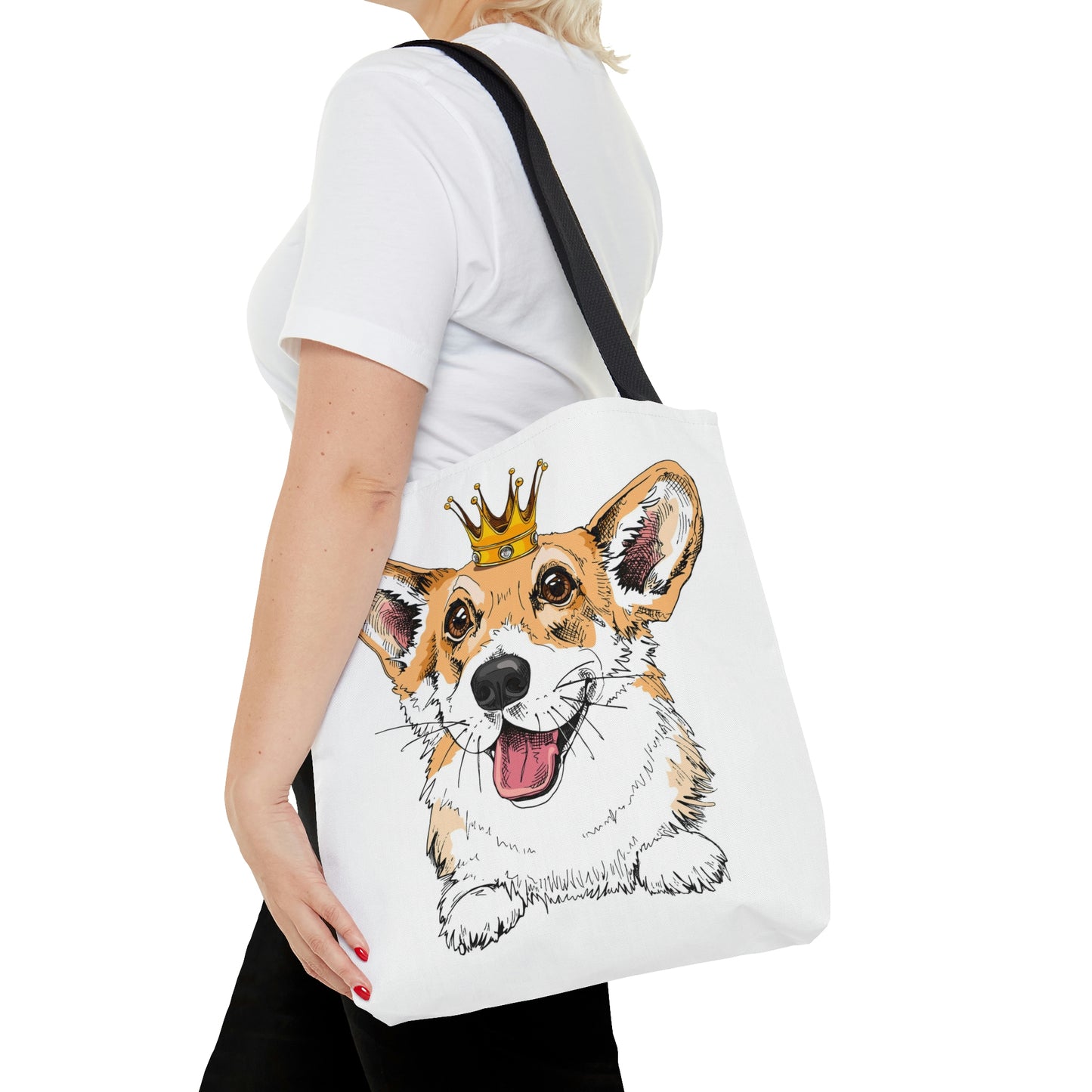 AOP Tote Bag "Smiling corgi"