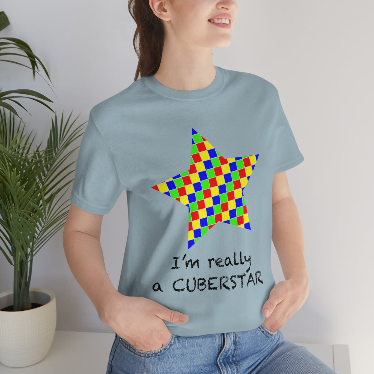 Unisex Jersey Short Sleeve Tee "I'm really a cuberstar"