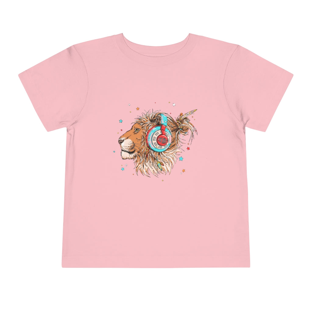 Kids Short Sleeve Tee "Lion & headphones"