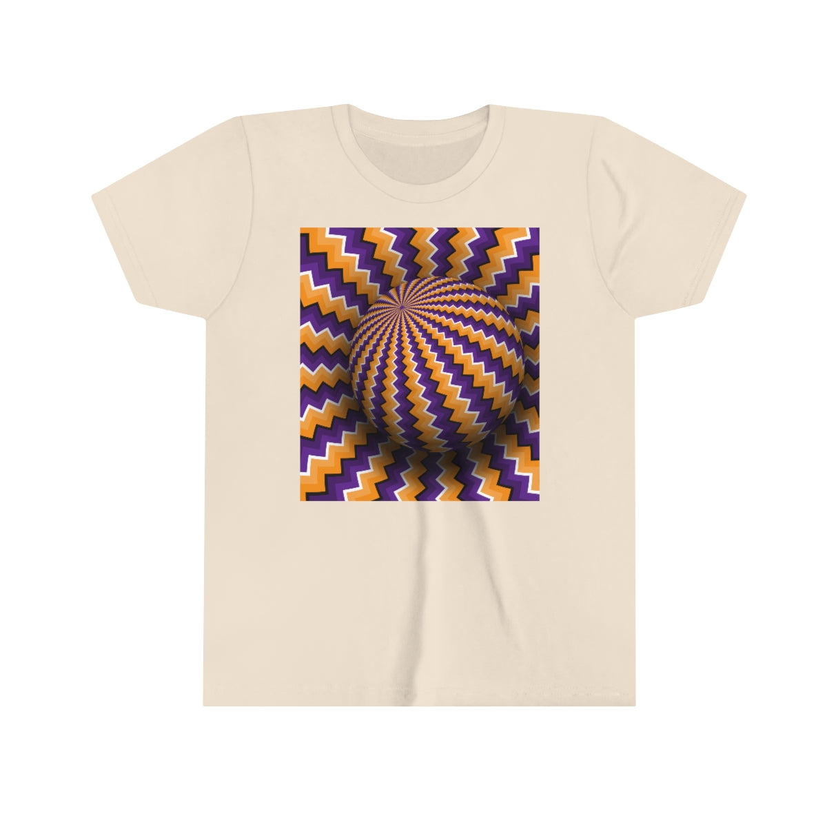 Youth Short Sleeve Tee "Optical illusion Purple sphere"