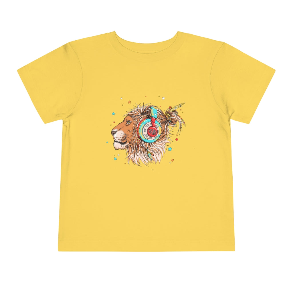 Kids Short Sleeve Tee "Lion & headphones"